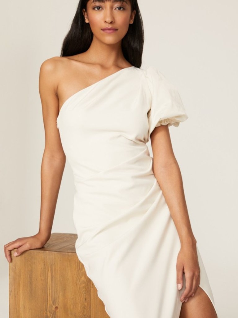 Lauren Ralph Lauren “Annona” One-Shoulder Puff Sleeve Dress Size 12 - Lovely!!
